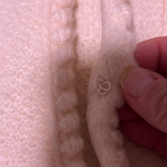 J. Crew..Cream Knit Cardigan W Rhinestone Button Accents on Cuffs & Collar - Picture 8 of 11